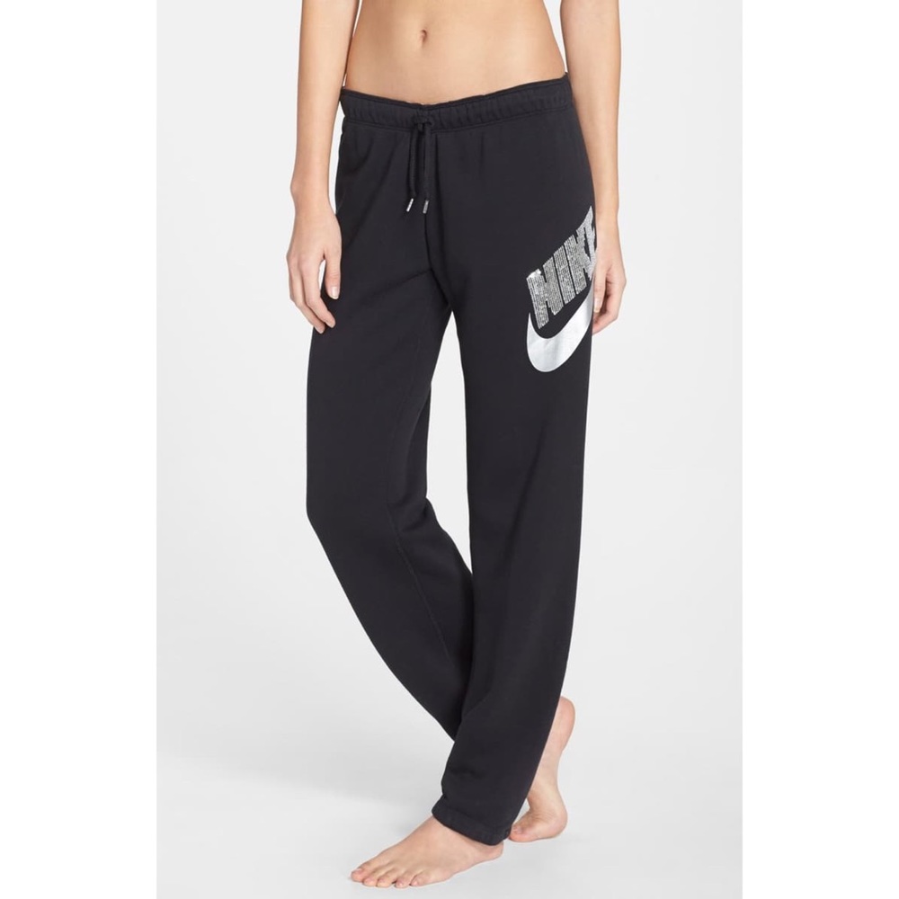 Nike Grey Metallic Rally Loose Fit Joggers